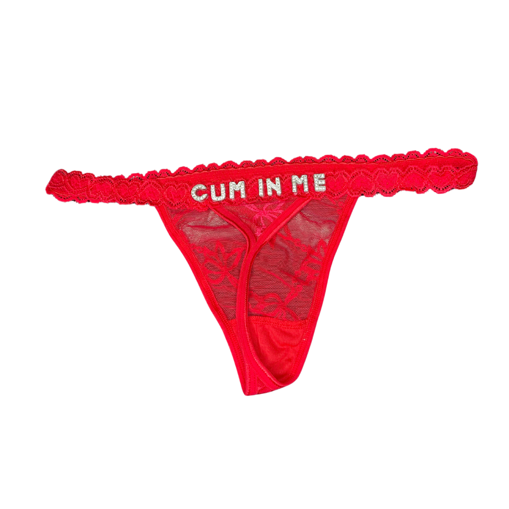 Seductive Custom Name Charm Thong Panty