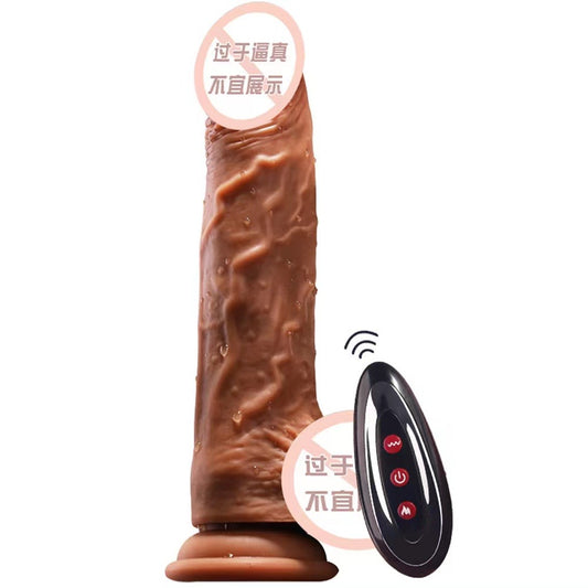 8" realistic skin  vibrating dildo