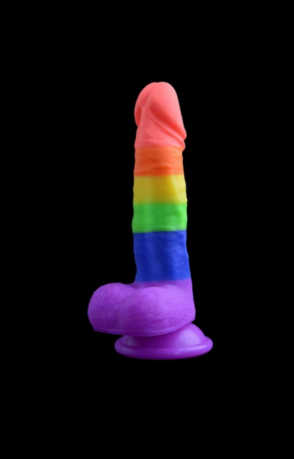 Précommande : Gode en silicone arc-en-ciel 5"