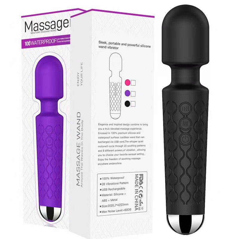 Mute Wand Massager Rechargeable 7 Frequencies 4 Speeds Body Recovery